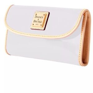 Dooney & Bourke White and Tan Wallet- EUC with box!